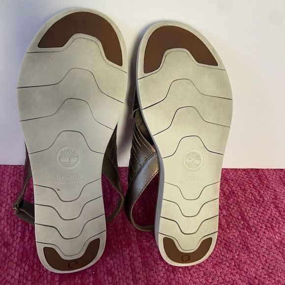 Timberland Adley Shore Ankle Strap Leather Sandals Bronze Size 7 - Picture 8 of 11